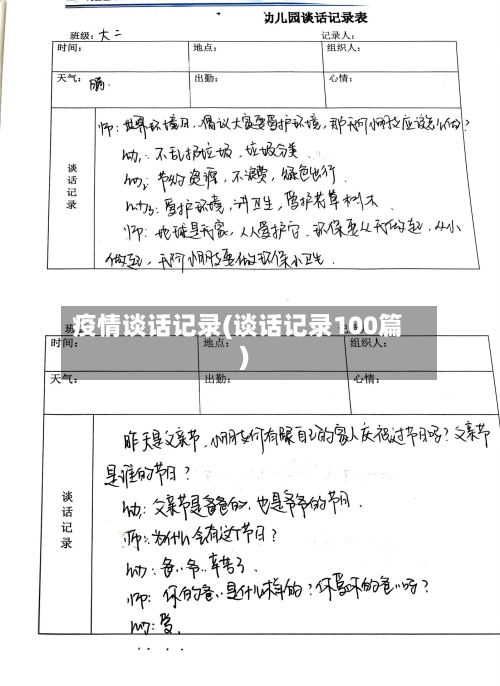 疫情谈话记录(谈话记录100篇)-第3张图片