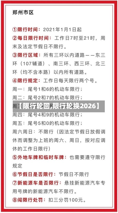 【限行轮回,限行轮换2026】-第2张图片