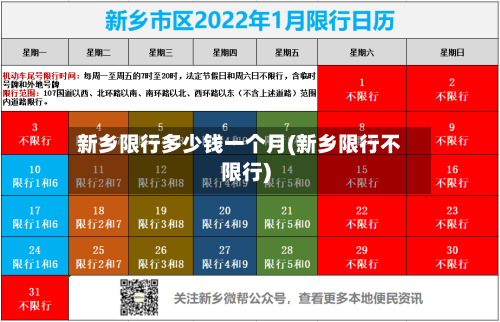 新乡限行多少钱一个月(新乡限行不限行)-第2张图片
